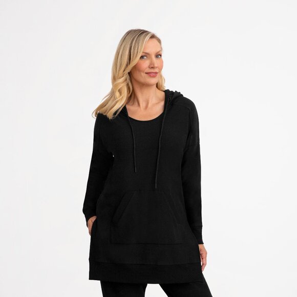 Bamboo Fleece Hoodie, Black - Picture 1 of 5